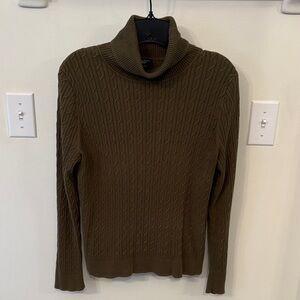Talbots Olive Green Turtleneck Sweater